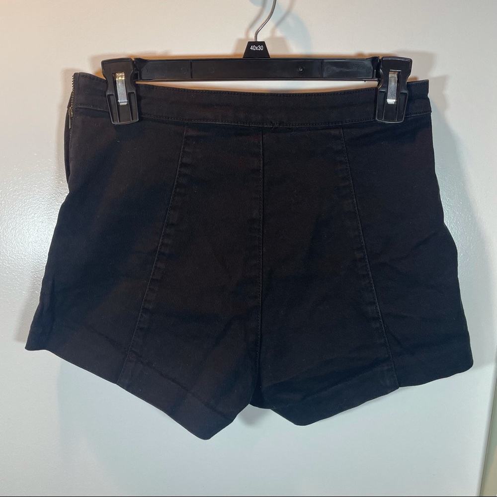 H&M Black High Rise Cotton Shorts